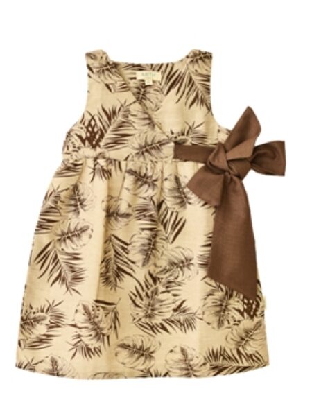 Brown Print Cotton Dress