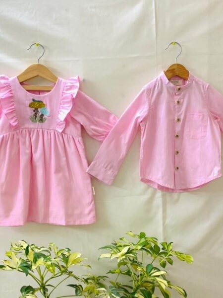 Pink Brother Sister Twinning Set