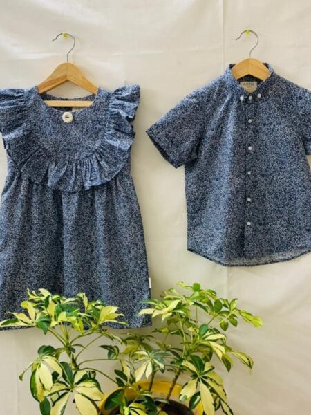 Navy Blue Brother Sister Twinning Set