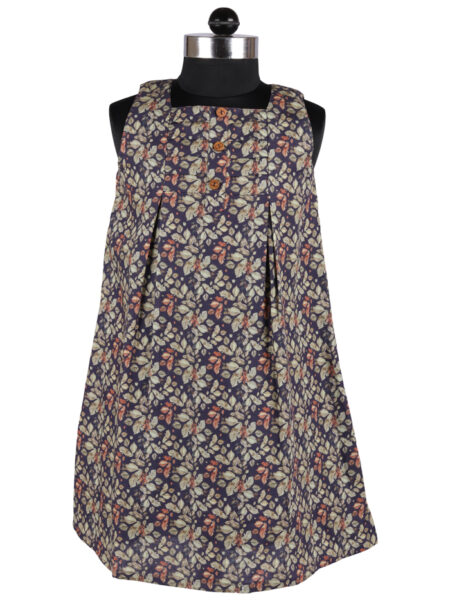 Leaf Linen Print Dress