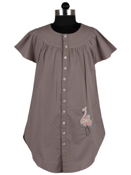 Grey Flamingo Dress