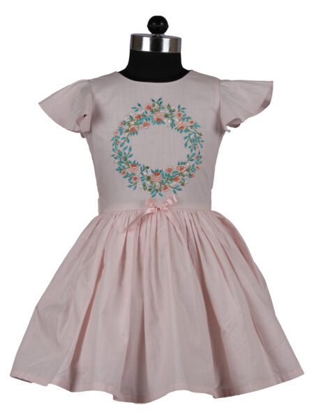 Wreath Embroidered Dress