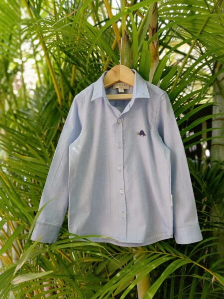 Blue Tortoise Embroidered Shirt