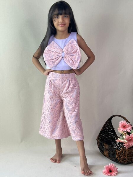 Lavender and Pink Bow Co-ord Set